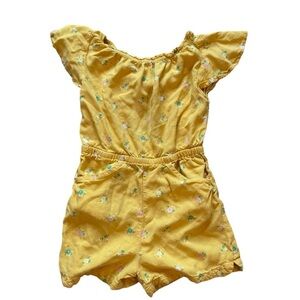 Cat & Jack Floral Kids Romper shorts and tee romper jumpsuit open back size 5T